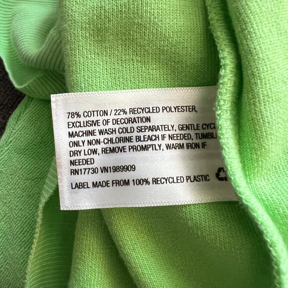 JoyLab Women's Bright Green Open Back Terry Cloth Sweatshirt - Size XS - NWT - Picture 3 of 8